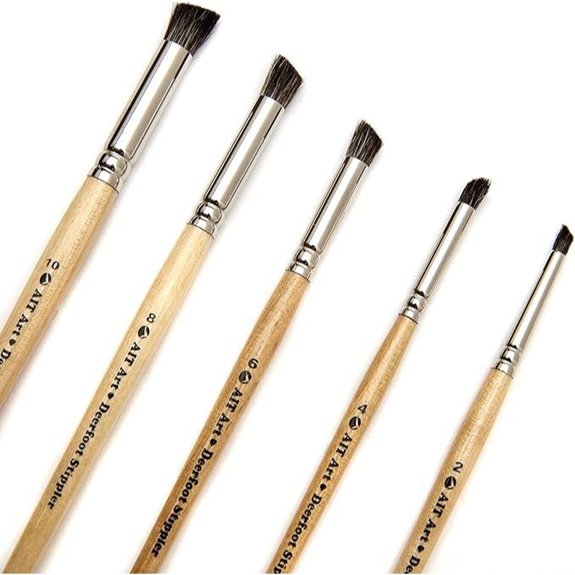 AIT Art Natural Hair Deerfoot Texture Brushes (5-Pack)