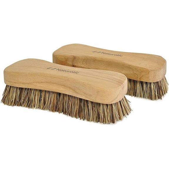 All-Natural Palmyra Bristle Wooden Scrub Brush Set (2-Pack)