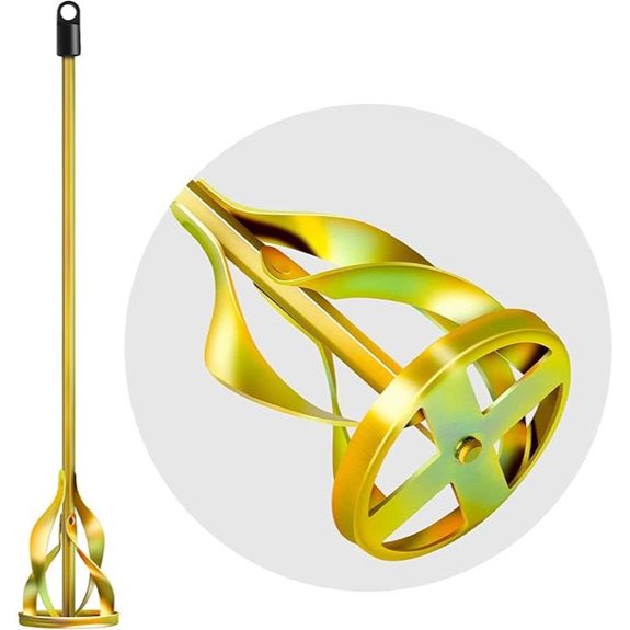 Paint Mixer Drill Attachment 4-Blade Helix Paddle 2.76