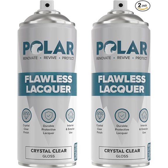 Polar Clear Gloss Lacquer Spray (2 x 13.5oz) - Non-Yellowing Clear Coat