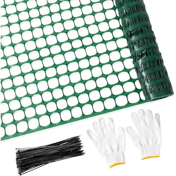 PotatoLife 4'x100' Plastic Mesh Safety Fence with Zip Ties