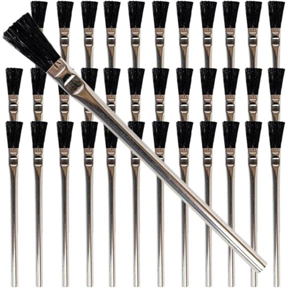 Pro Grade - Acid Brushes - 36 Count 3/8 Inch Boar Hair Acid Flux Brushes