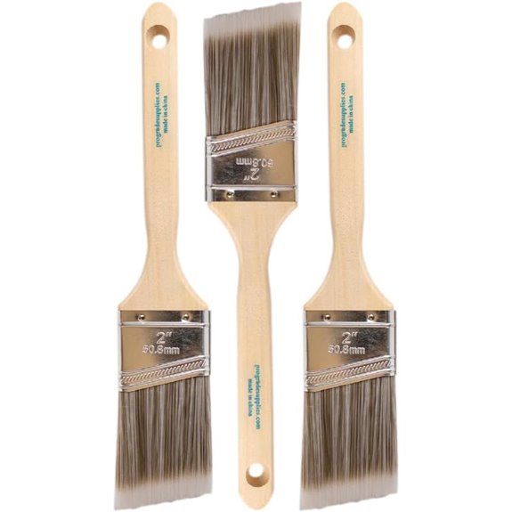 Pro Grade 2 Inch Angled Paint Brush (3-Pack)