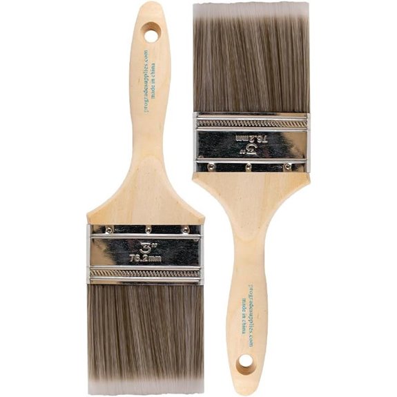 Pro Grade - Paint Brushes - 2Ea 3 Flat Brushes