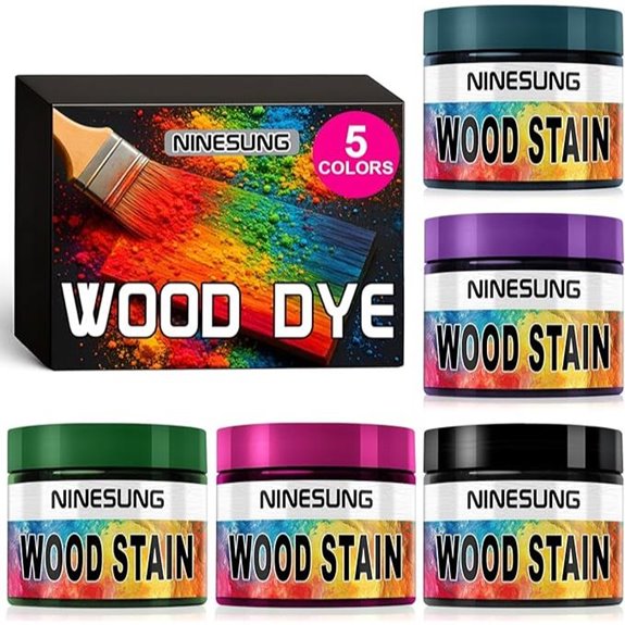 Professional 5-Colors Wood Dye Powder Set (2oz Each)