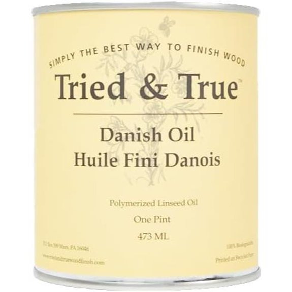 Tried & True Danish Oil Pint - Pure Polymerized Linseed Oil Wood Finish