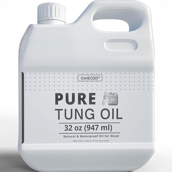 32oz Pure Tung Oil for Wood with Brush