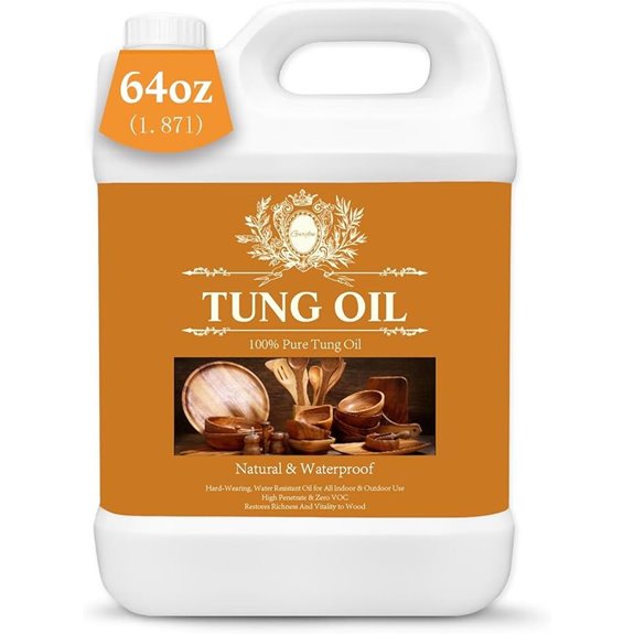 64 OZ Pure Tung Oil for Wood Furniture