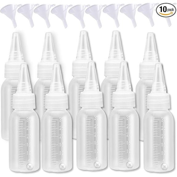 10 Pack 30ml Refillable Airbrush Paint Bottles with Accessories