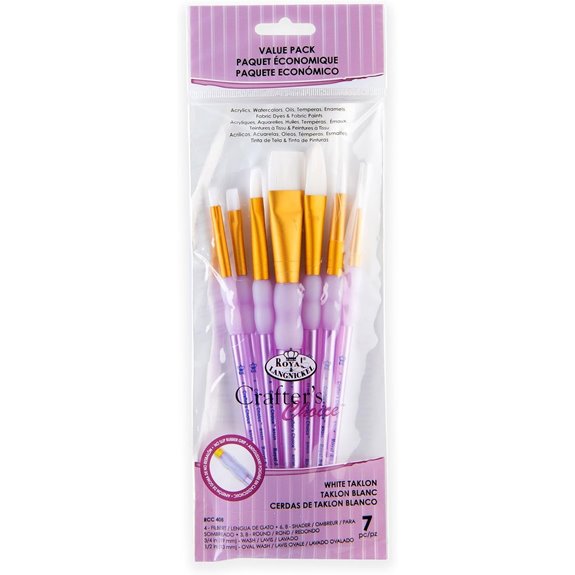 Royal & Langnickel Taklon Flat Brush Set (7-Pack)