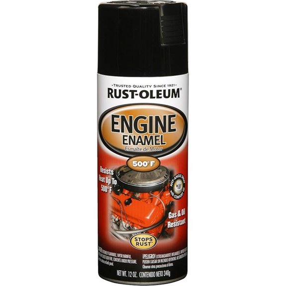 Rust-Oleum 248932 Engine Enamel Spray Paint 12 oz Gloss Black