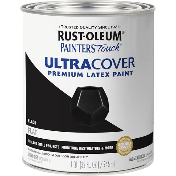 Rust-Oleum Painter's Touch Latex Paint Flat Black (32 oz)