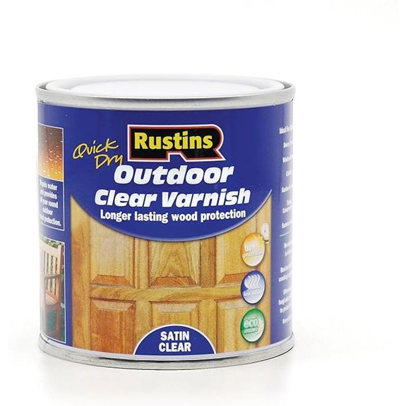 rustins 250ml clear satin varnish