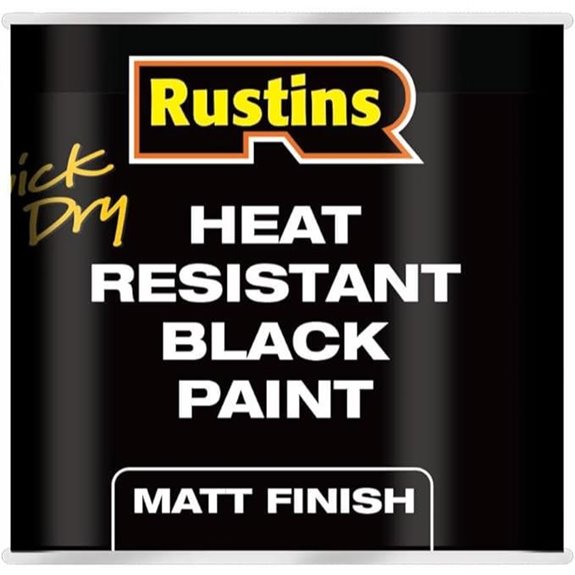 Rustins Heat Resistant Black Paint 250ml