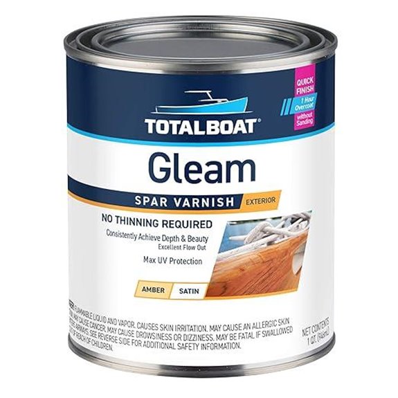 TotalBoat Gleam Marine Spar Varnish (Satin Quart)