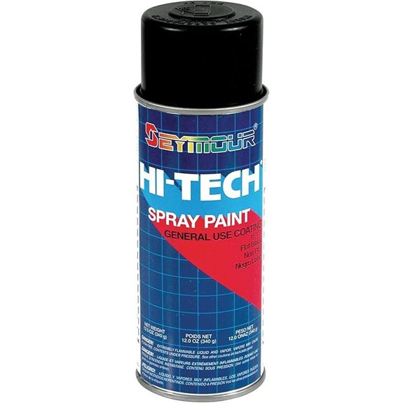 Seymour 16-133 Hi-Tech Enamels Spray Paint Flat Black