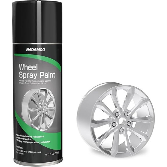 NADAMOO Aluminum Wheel Spray Paint Silver 13 Oz