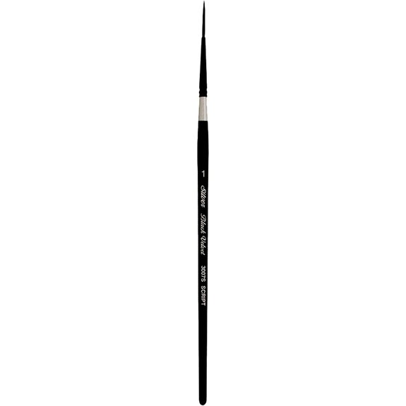 Silver Brush Black Velvet Script Liner Paintbrush (Size 1)