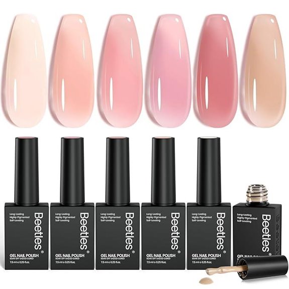Beetles Nude Gel Nail Polish Set (6 Colors)