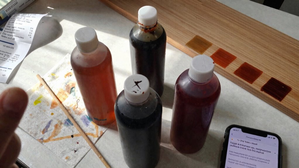 solvent compatible wood dye selection