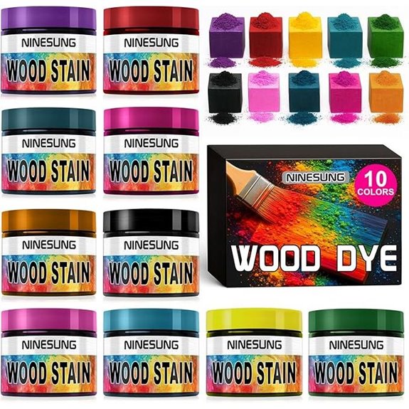 10-Colors Wood Dye Powder (2 oz Each)