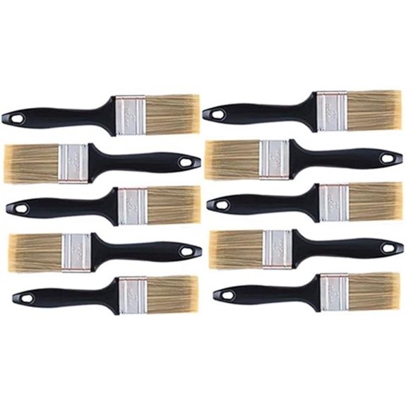 10-Piece 2 Inch Flat Paint Brush Set