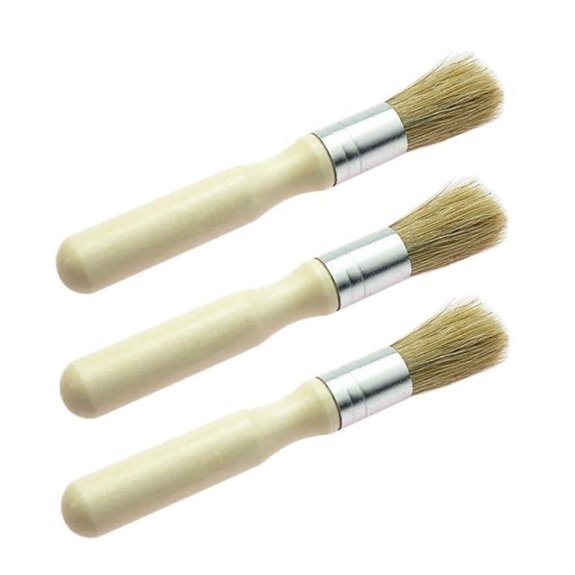 3 Pack Wooden Glue Wax Brush Set
