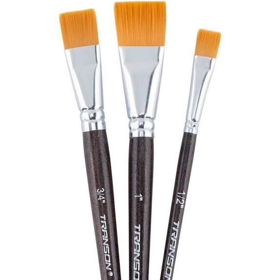 Transon Flat Paint Brush Set 3pcs