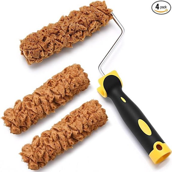 Threlaco 3 Pcs Texture Sponge Paint Roller Kit
