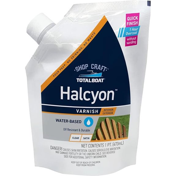 TotalBoat Halcyon Water-Based Marine Varnish (Pint)