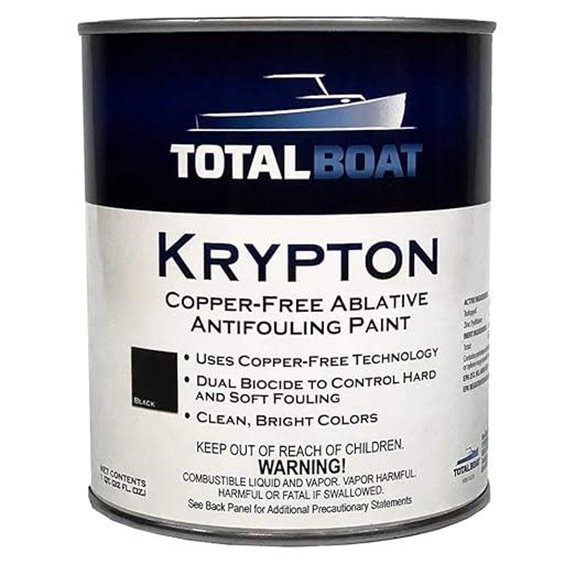 TotalBoat Krypton Copper Free Antifouling Bottom Paint (Black Quart)