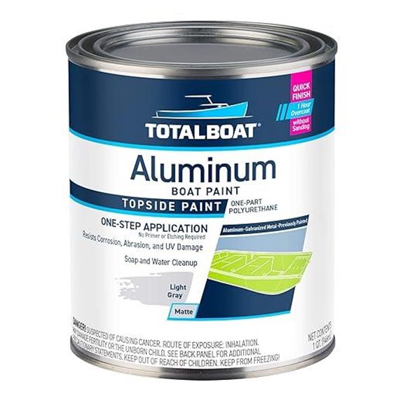 TotalBoat Aluminum Boat Paint (Light Gray Quart)