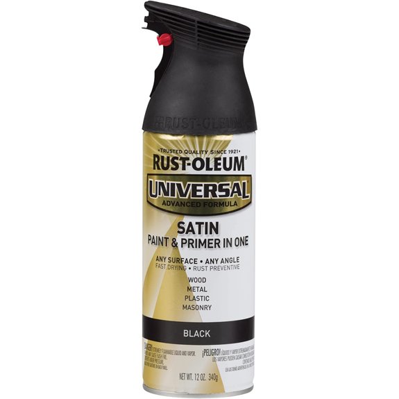 Rust-Oleum 245197 Universal All Surface Spray Paint 12 oz Satin Black