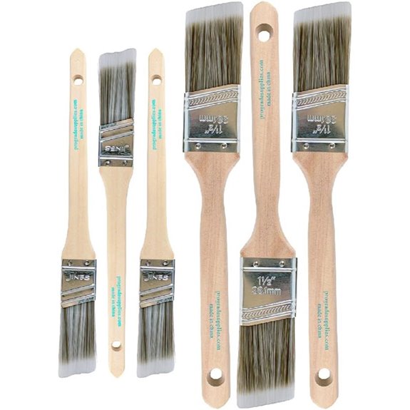 Vermeer Paint Brushes 6-Pack Angle Brushes Assorted Sizes Interior/Exterior Use