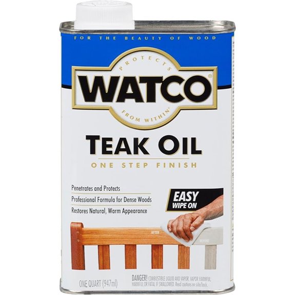 Watco Teak Oil Wood Finish Quart Clear