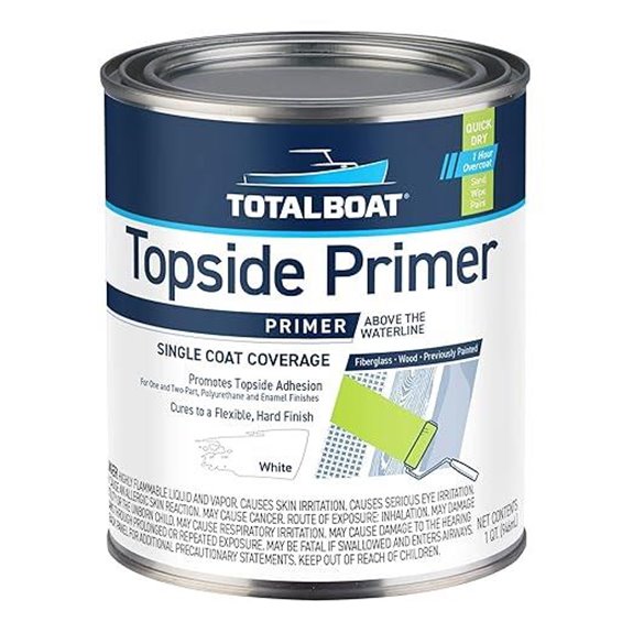 TotalBoat Marine Topside Boat Paint Primer White Quart
