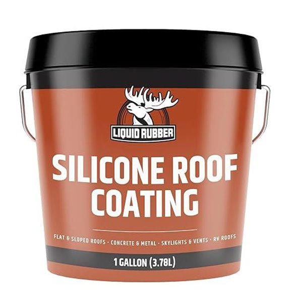 Liquid Rubber Silicone Roof Coating White 1 Gallon