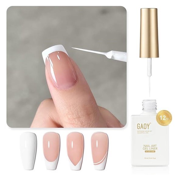 GAOY White Swirl Gel Nail Polish Art Liner