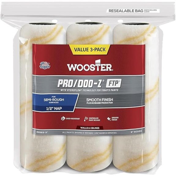 Wooster Brush RR669-9 Pro Doo Z Roller Cover (3-Pack)