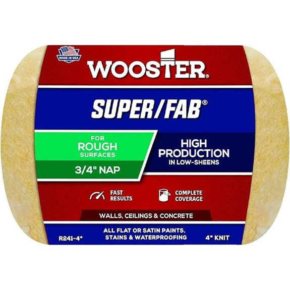 Wooster Brush R241-4 Super/Fab Roller Cover 3/4-Inch Nap 4-Inch